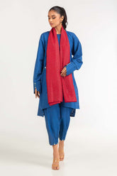 Red Foil Paper Shawl-23-04 C